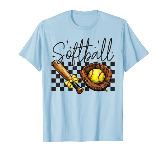 Softball Mama Mom Softball Game Day Vibes Mother's Day Women T-Shirt