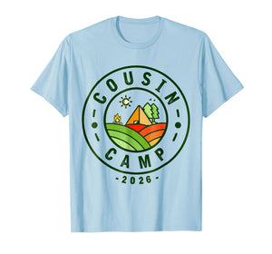 Cousin Camp 2026 Family Vacation Summer Camping T-Shirt