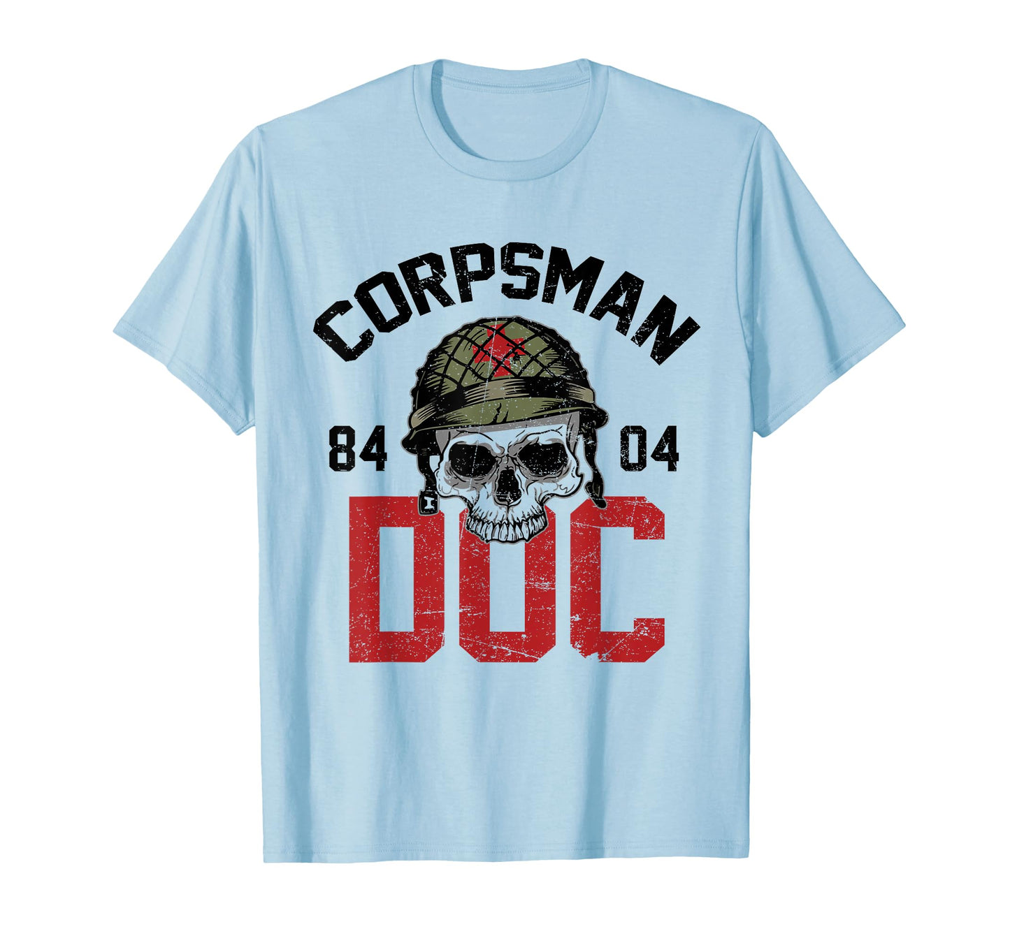 Funny Hospital Corpsman 8404 Devil Doc US Veteran Military T-Shirt