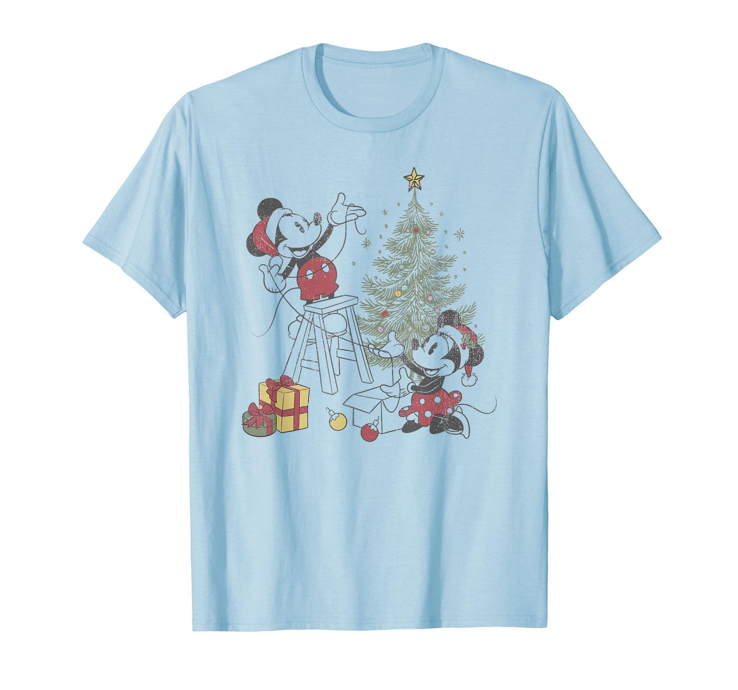 Disney Mickey and Friends Christmas Merry and Bright Season T-Shirt