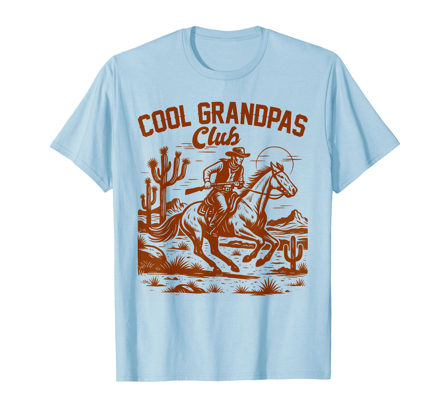 Western Wild West Cowboys Grandpa Papa Cool Grandpas Club T-Shirt
