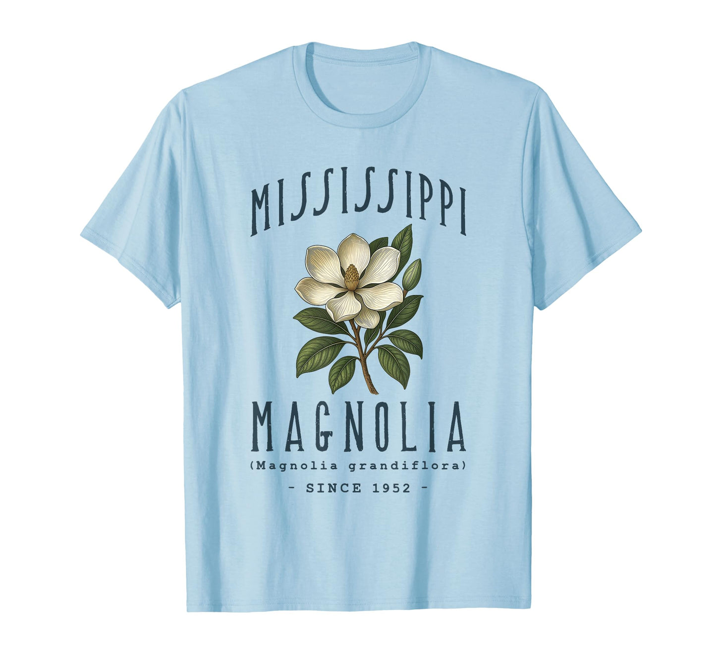 Mississippi Magnolia Flower Botanical Design T-Shirt
