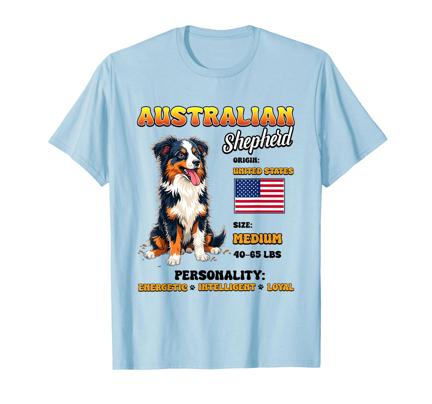 Australian Shepherd Design for Men Women Kids T-Shirt