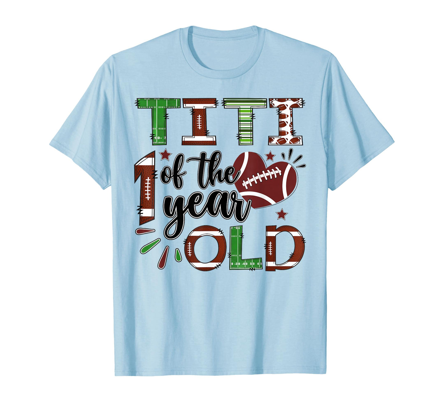 Titi of The 1 Year Old Football 1st Birthday Boy Matching T-Shirt
