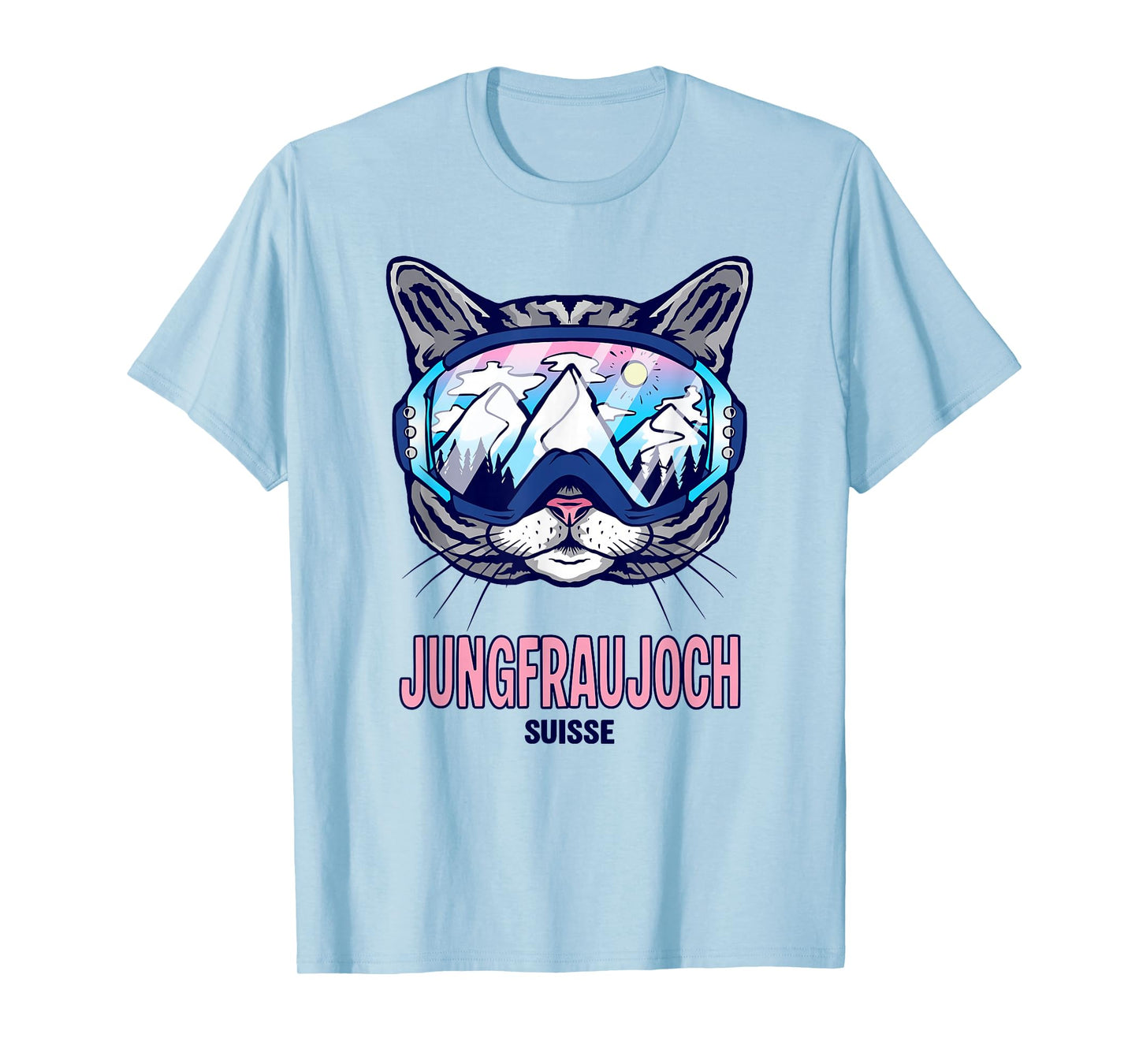 Jungfraujoch Mountain Panorama Cat Ski Goggles T-Shirt