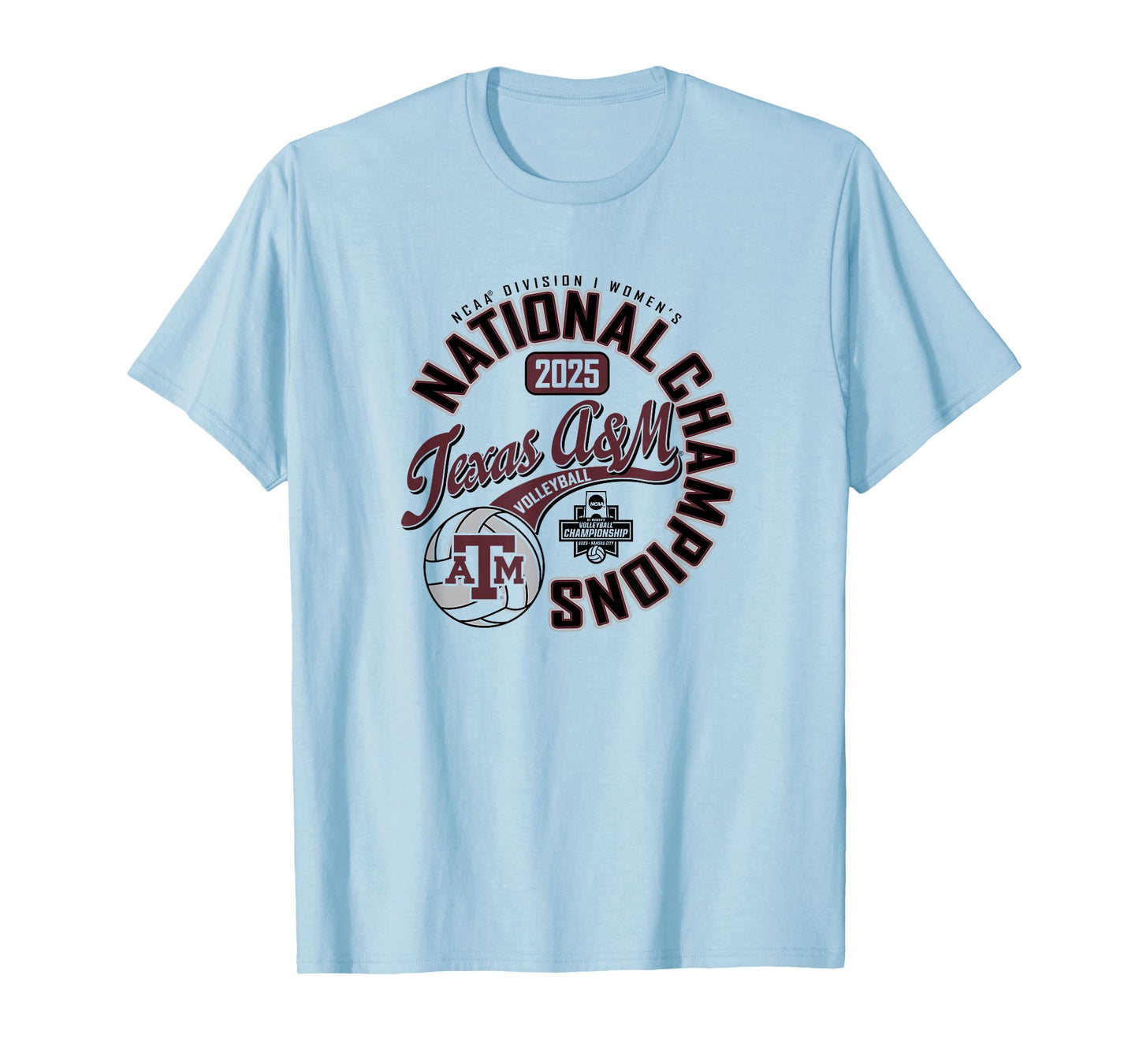 Texas A&M Aggies National Champs 2025 Volleyball White T-Shirt