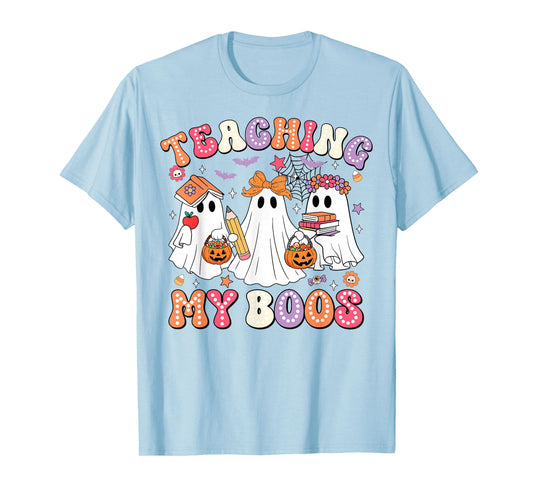Teaching My Boos Cute Spooky Ghost Teacher Halloween Women T-Shirt