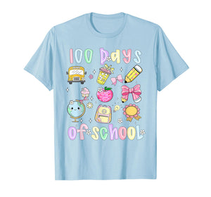 100 Days of School Preppy 100th Day of School Teachers Girls T-Shirt