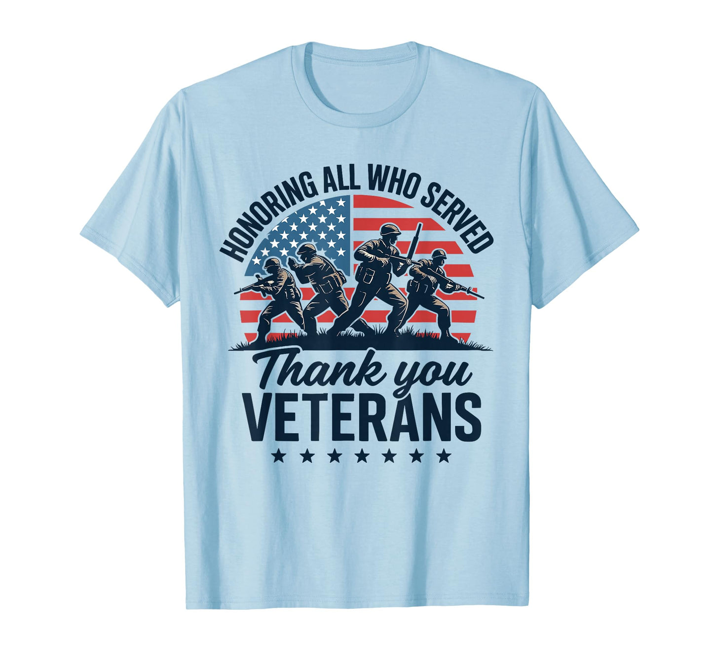 Honoring All Who Served Thank You Veterans Day T-Shirt