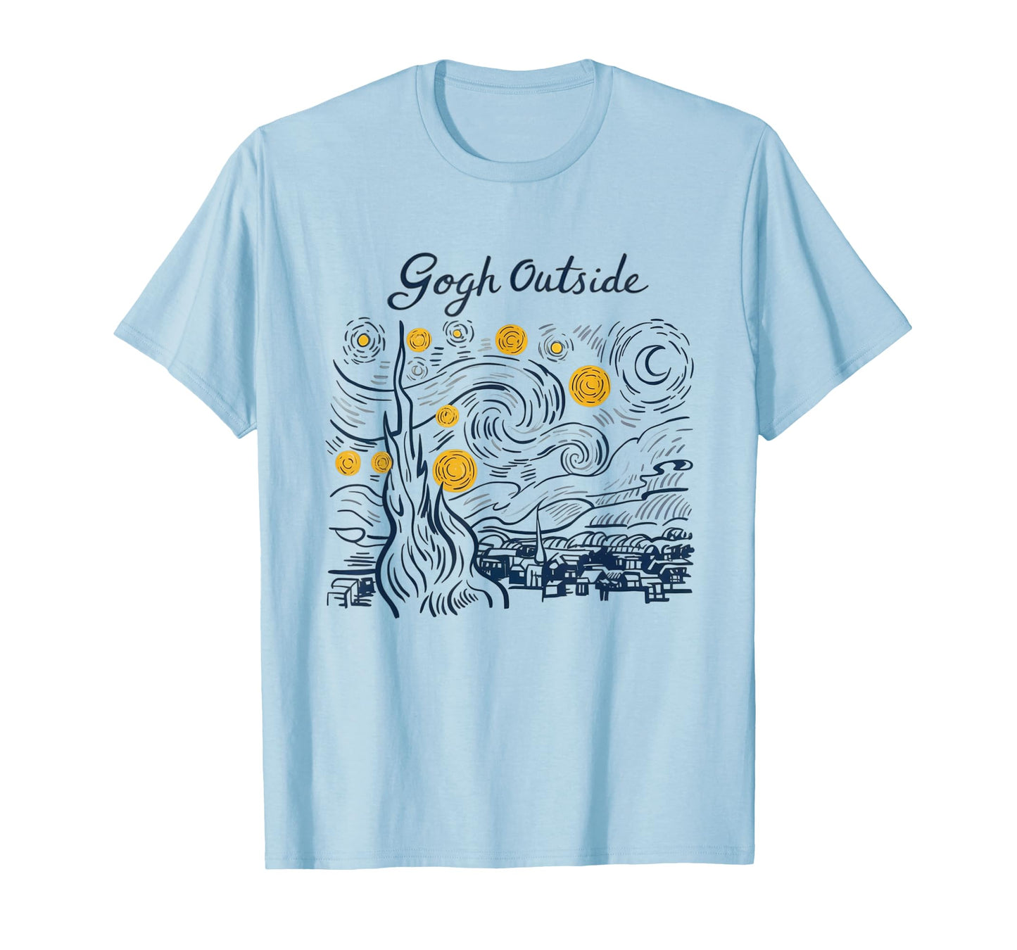 Gogh Outside Art Pun Nature Outdoor Inspired T-Shirt