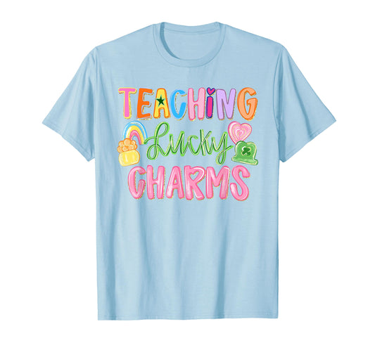 Funny Teaching Lucky Teacher Groovy St Patricks Day T-Shirt