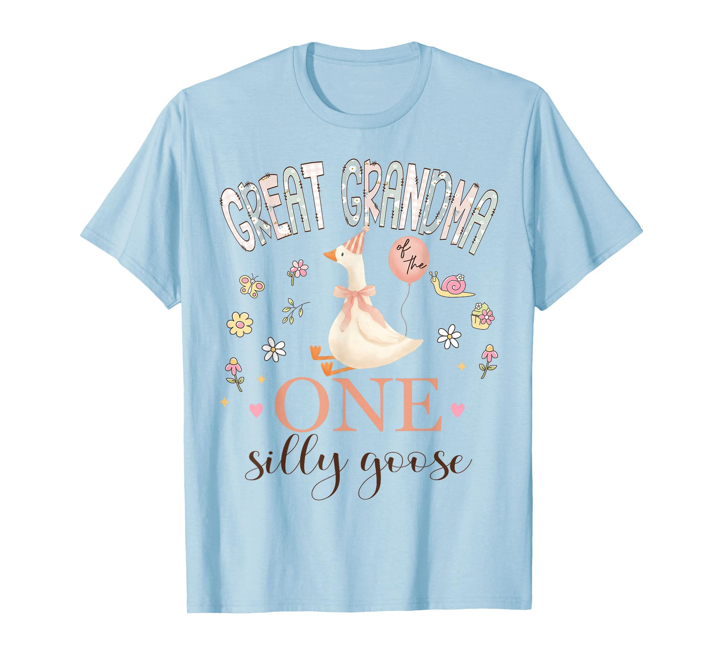Great Grandma of The One Silly Goose 1st Birthday Girl T-Shirt