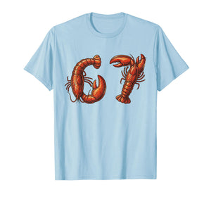 67 Crawfish 6 7 for Kids Cute Lobster Claws Cajun Food Boys T-Shirt