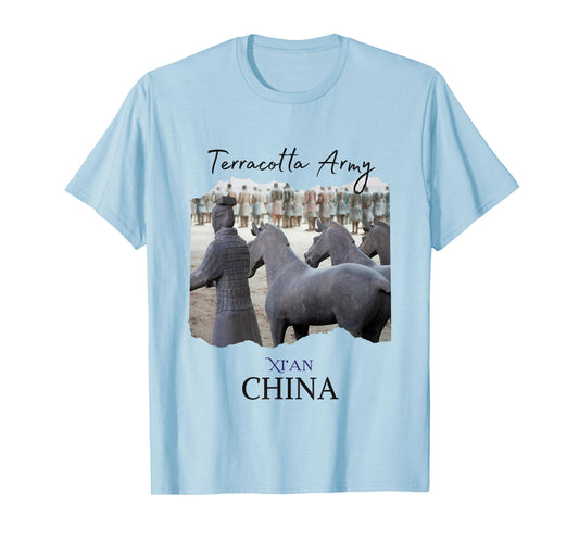 Terracotta Army Xian China Relics Kids Souvenir for Men Boys T-Shirt
