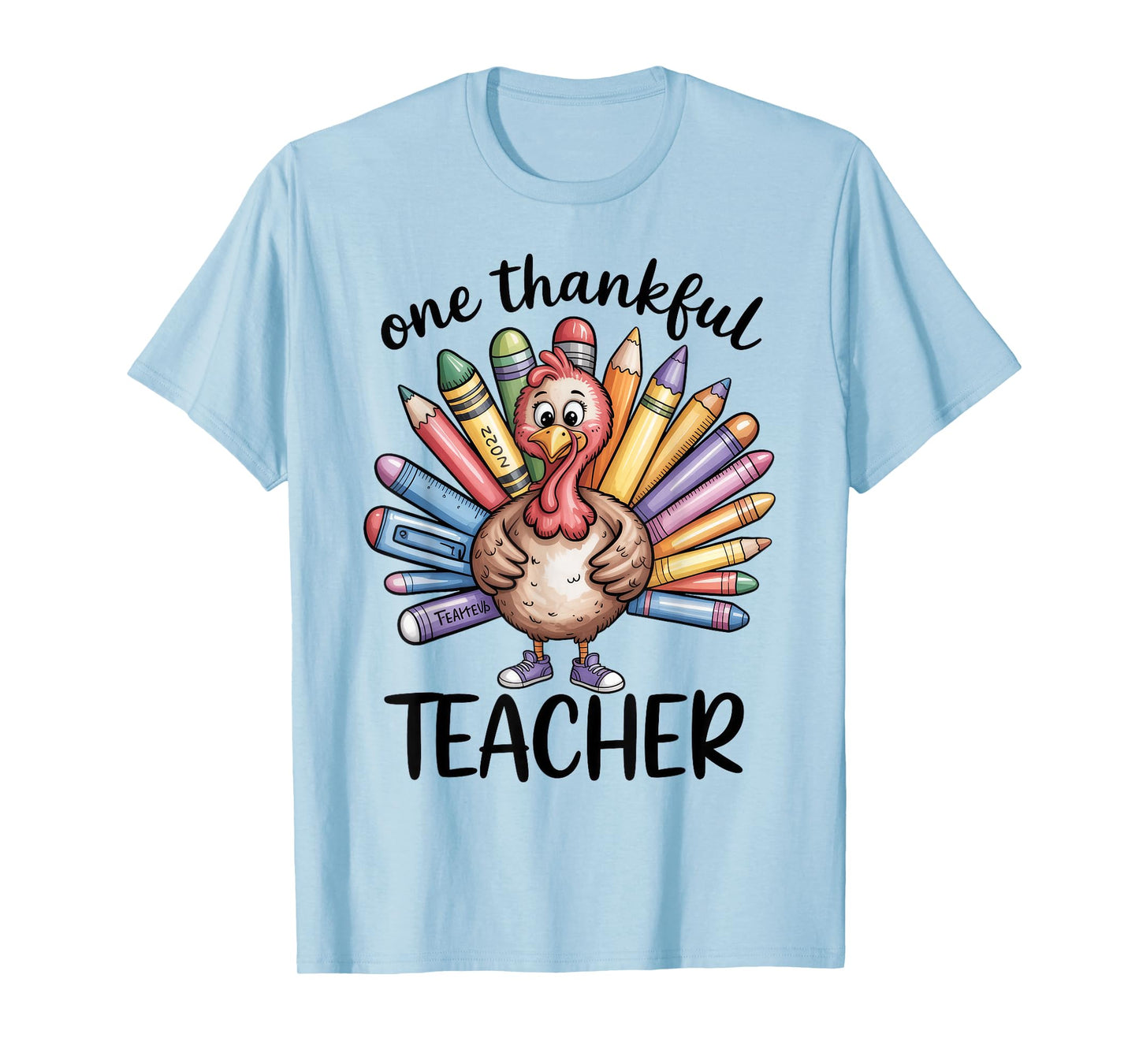 One Thankful Teacher Thanksgiving Turkey T-Shirt