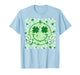 Groovy Shamrock Smile Face St Patricks Day Shirts Women Kids T-Shirt
