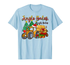 Jingle Bales Tractor Farm Christmas Pun T-Shirt