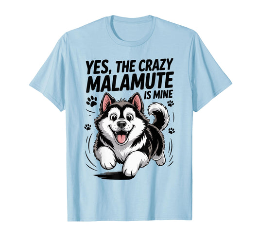 Cute Pet Dog Lover Cartoon Funny Breed Alaskan Malamute T-Shirt