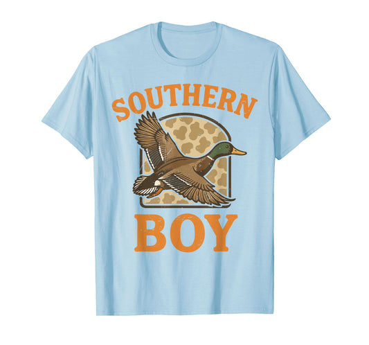 Youth Southern Boy Mallard Duck Hunting Camo Dog Hunter Men T-Shirt