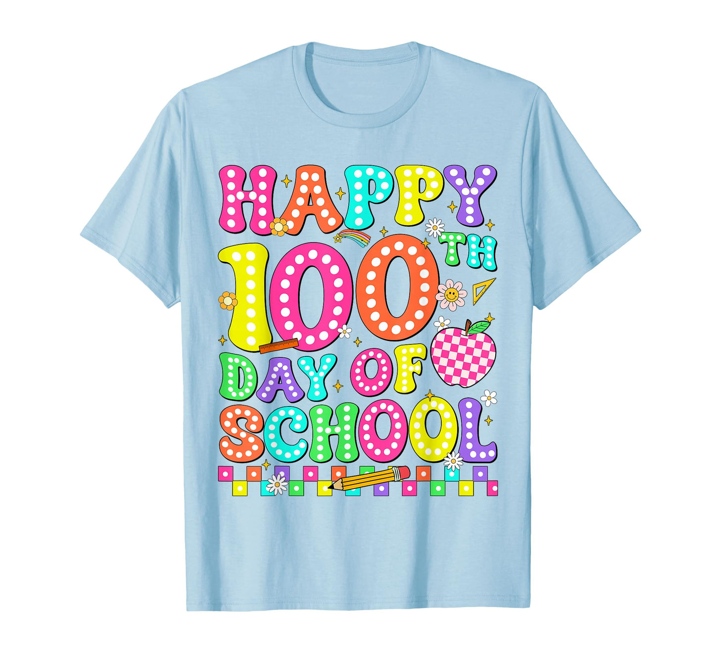 Happy 100 Days of School 100th Days Gift Teacher Girl Boy T-Shirt