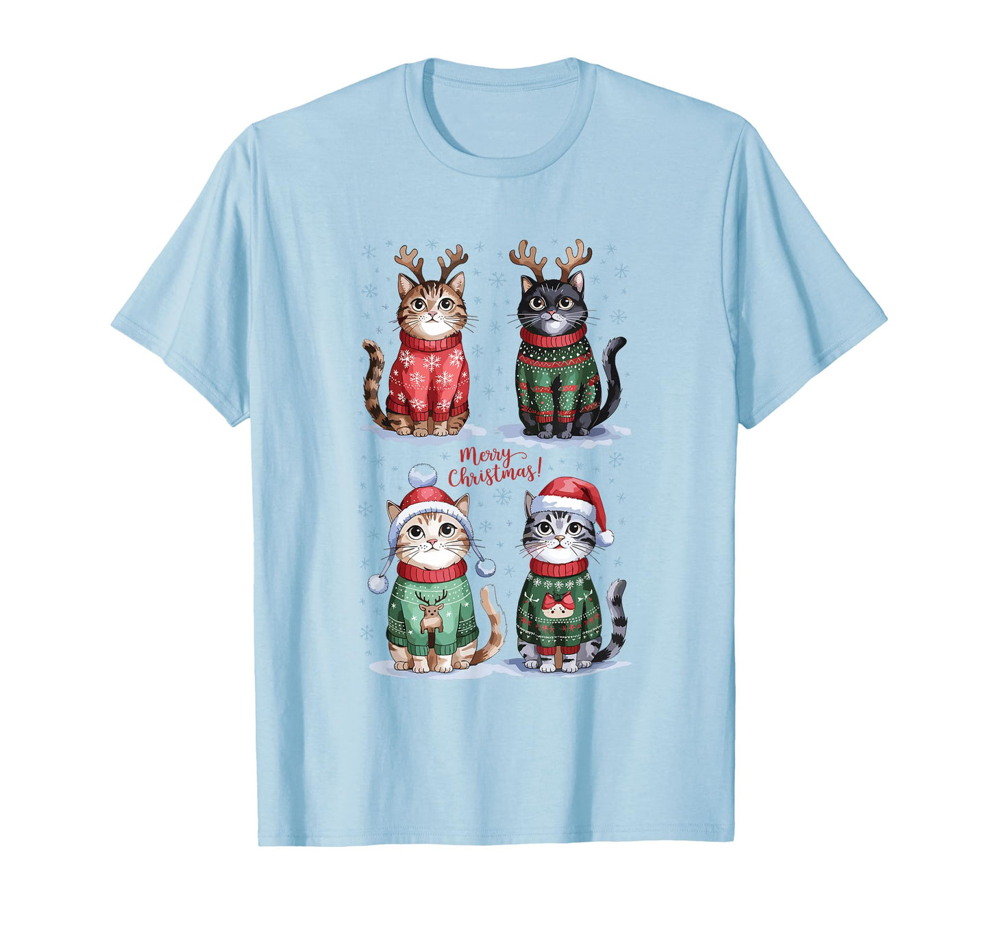 Christmas Cats | Merry Christmas Cats Graphic T-Shirt