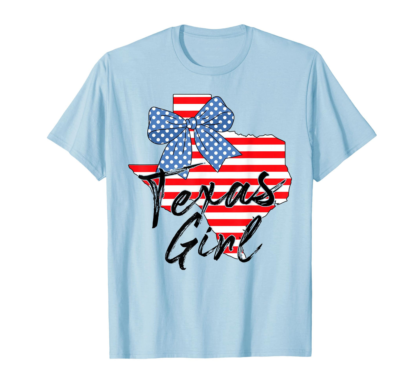 Texas Girl Texas Independence Day Coquette Bow Texan Girls T-Shirt
