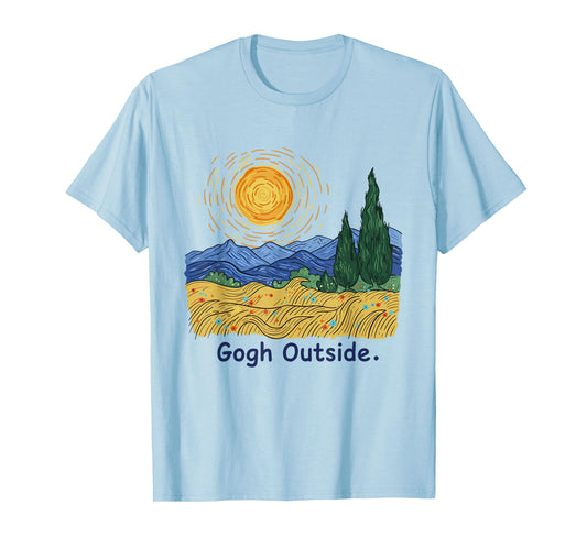 Gogh Outside Starry Night Nature Lover Inspirational Artist T-Shirt