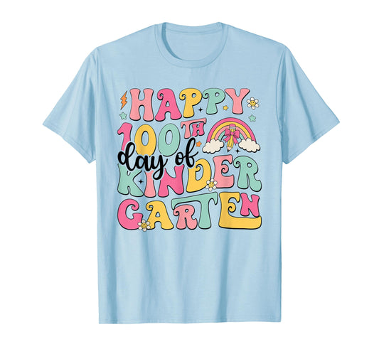 100th Day of Kindergarten Teacher Kids Boys Happy 100 Days T-Shirt
