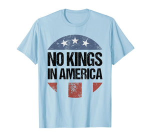 No Kings in America Vintage Patriotic No Kings T-Shirt