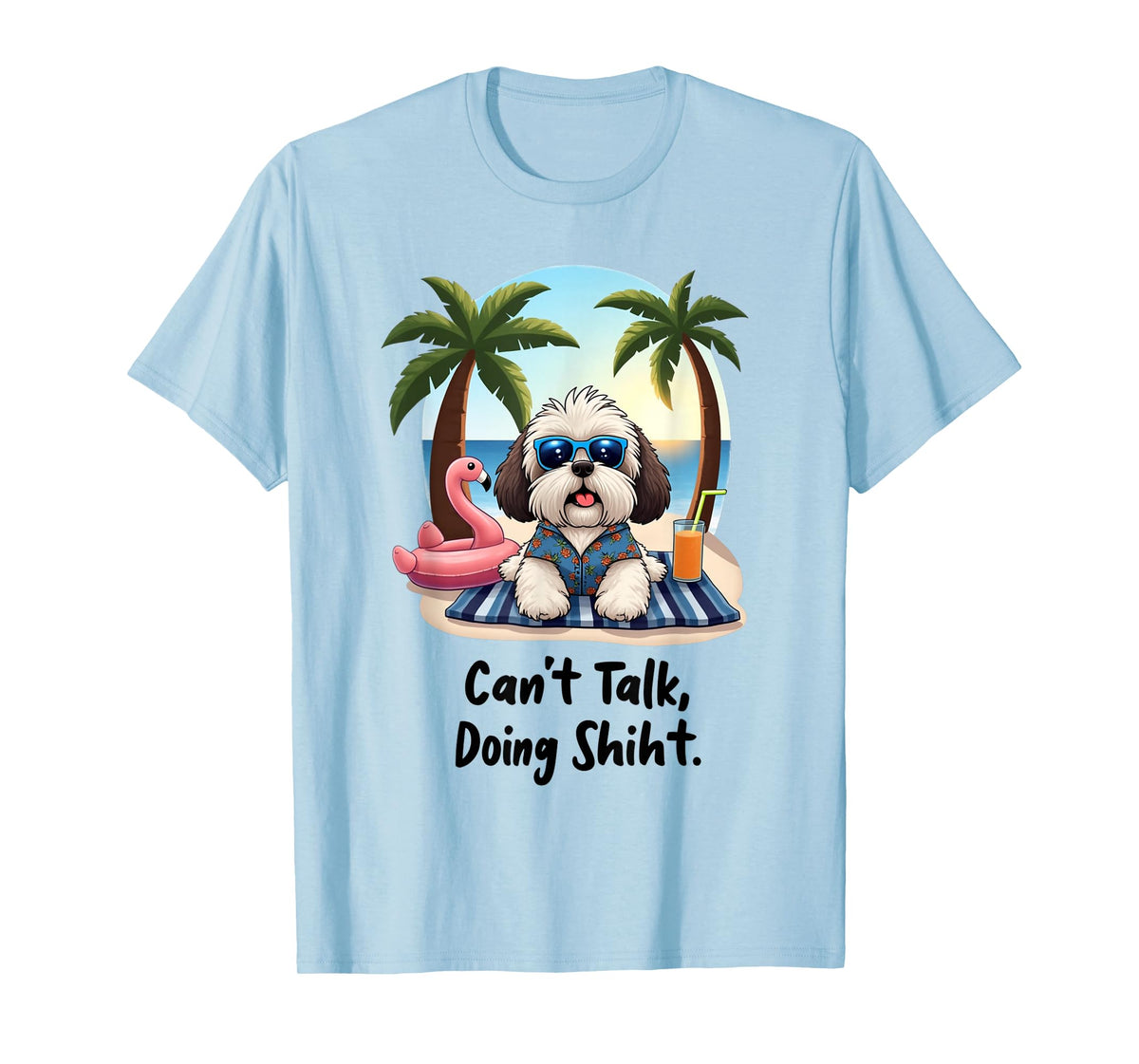 Can't Talk Doing Shiht Shih Tzu Mom Gifts Funny Shih Tzu T-Shirt