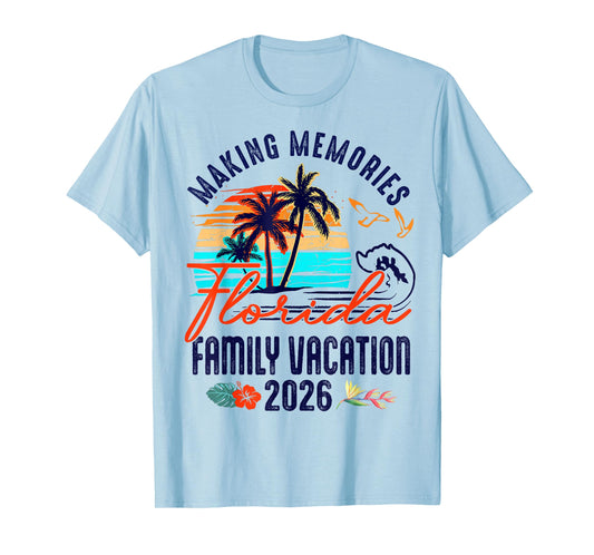 Family Florida Vacation 2026 Summer Vacation Matching Group T-Shirt