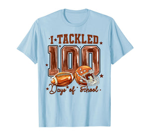 100th Day of School I Tackled 100 Days Football Boys Kids T-Shirt
