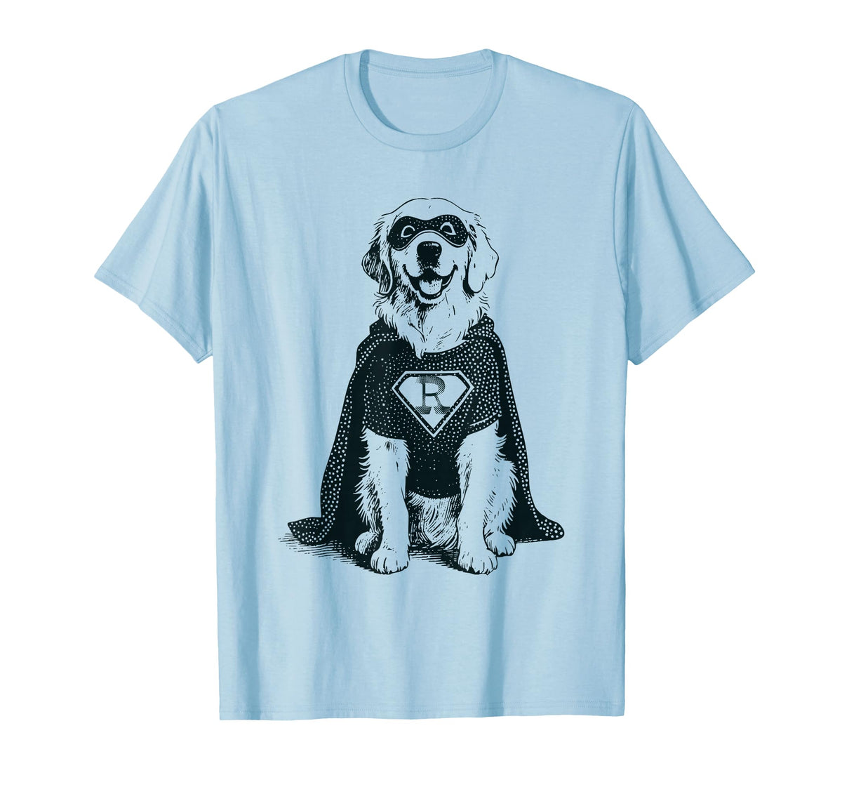 Super Retriever Hero – Happy Retriever with Mask and Cape T-Shirt