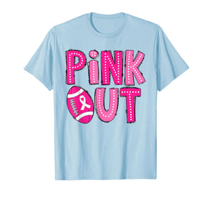 Pink Out American Football Tackle Breast Cancer Awareness T-Shirt
