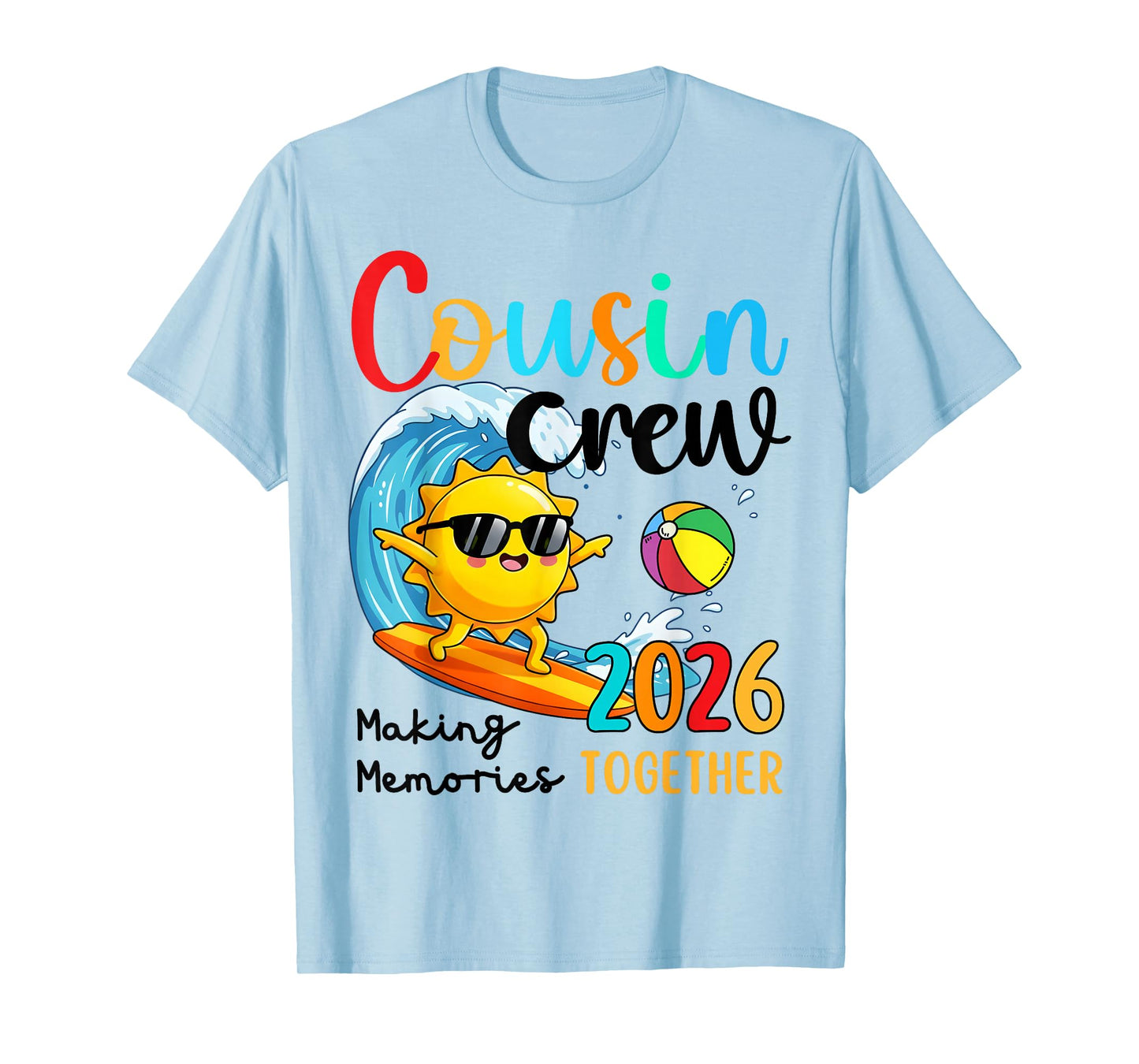 Cousin Crew 2026 Summer Vacation Beach Family Kids Matching T-Shirt