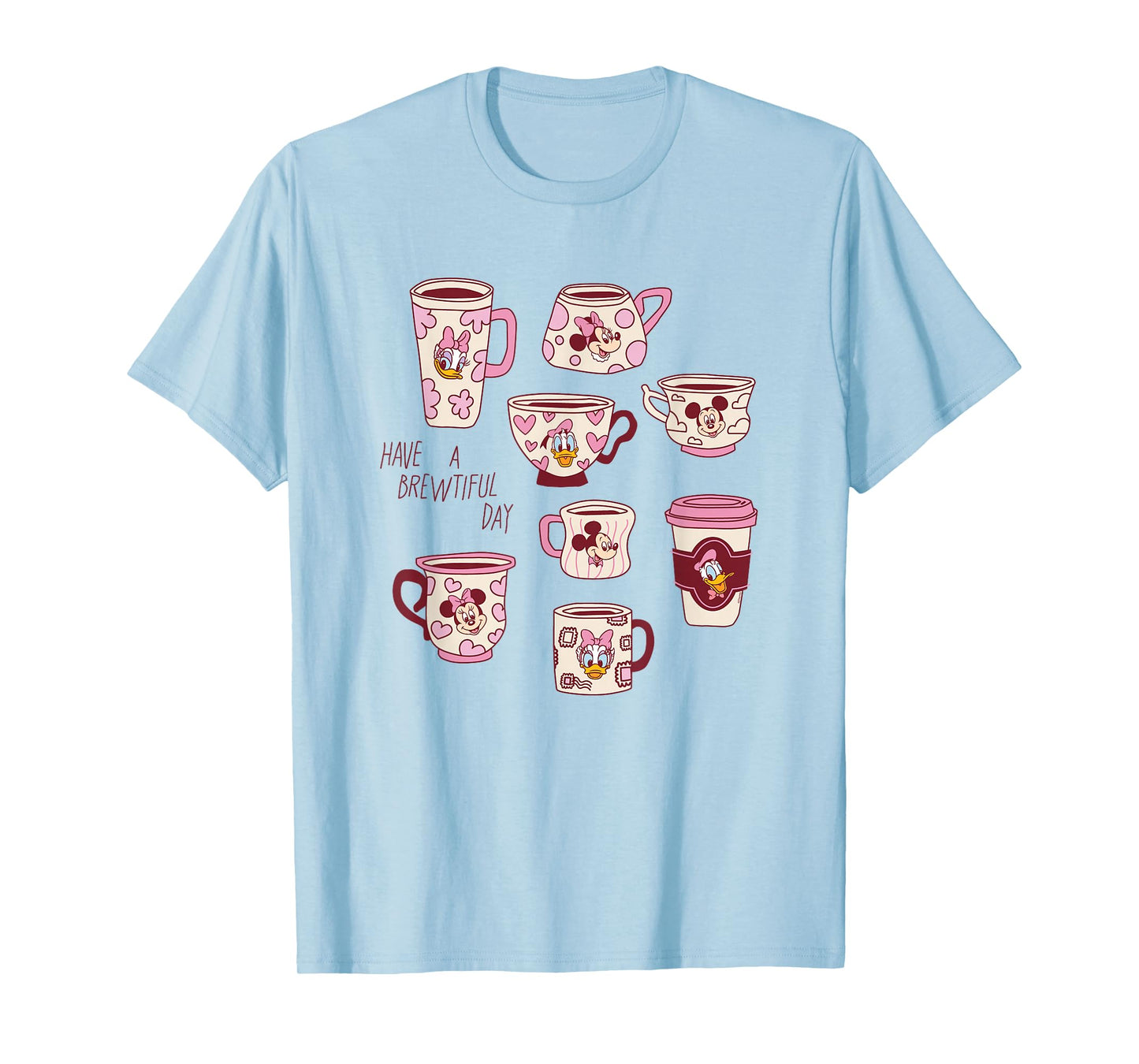 Disney Mickey & Pals Valentine's Coffee Have a Brewtiful Day T-Shirt