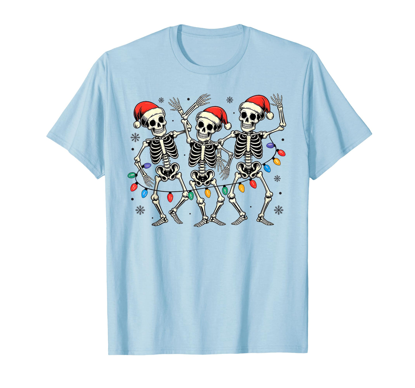 Dancing Skeleton Christmas Funny Xmas Family Men Women Kids T-Shirt