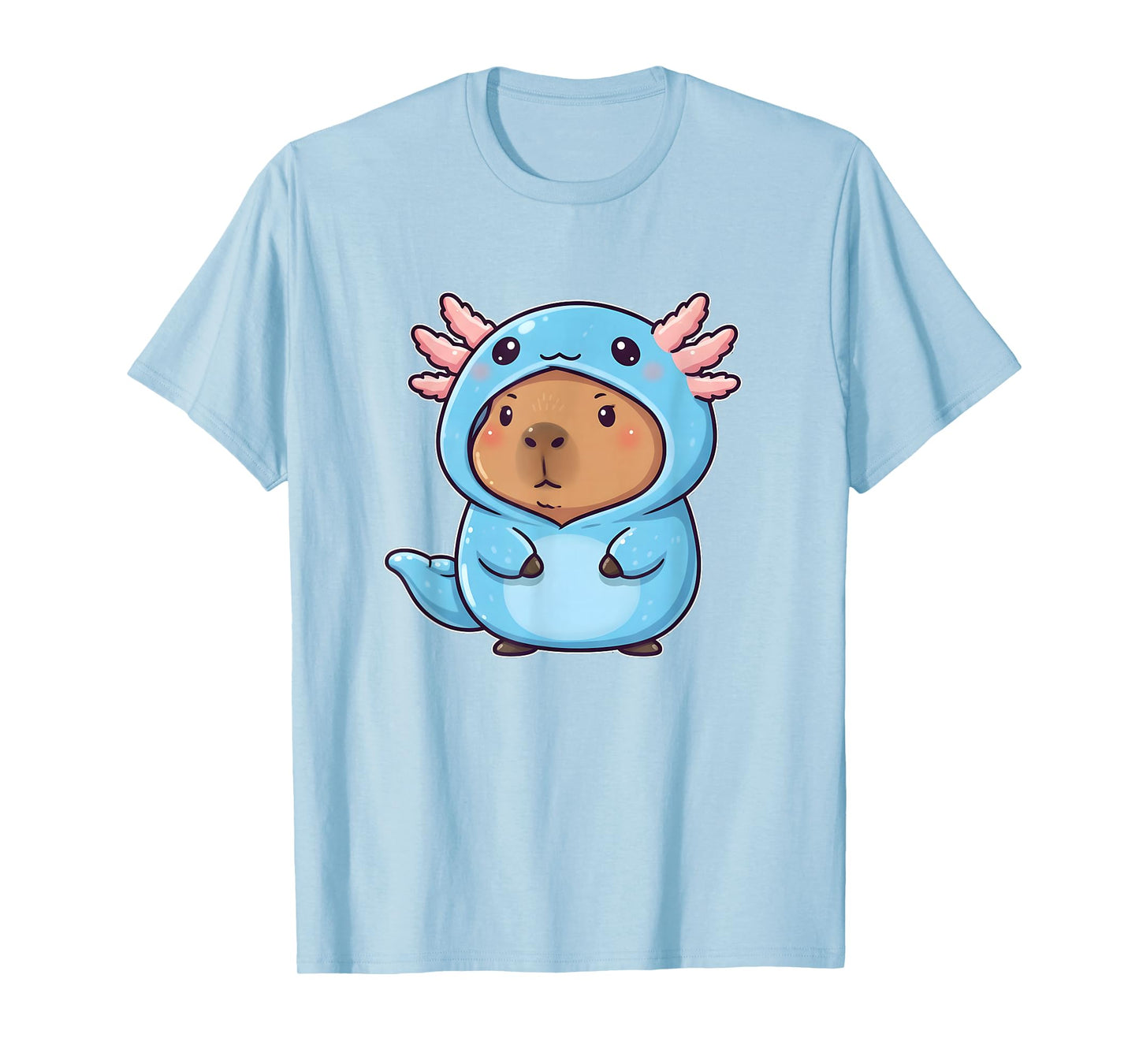 Kawaii Capybara Axolotl Graphic Animal Lover Boys Girls Kids T-Shirt