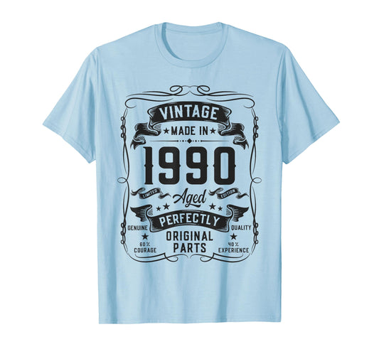 Vintage 1990 36yr 36th Birthday Gifts for Men 36 Years Old T-Shirt