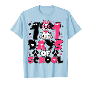 101 Days Cute Dog 100th Day of School Girl Teacher Kid T-Shirt