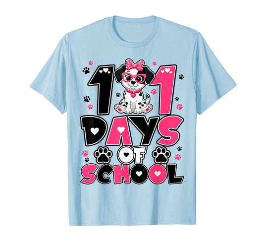 101 Days Cute Dog 100th Day of School Girl Teacher Kid T-Shirt