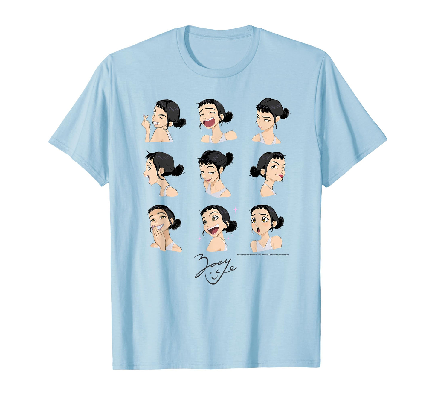 Kpop Demon Hunters Halloween Zoey Expressions Display T-Shirt