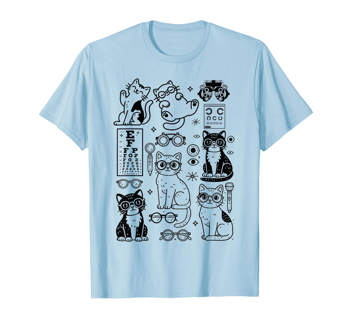 Optician Cats Optometry Eye Doctor Ophthalmologist Eye Care T-Shirt