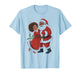 African American Santa Dancing with Mrs Claus Couple Dance T-Shirt