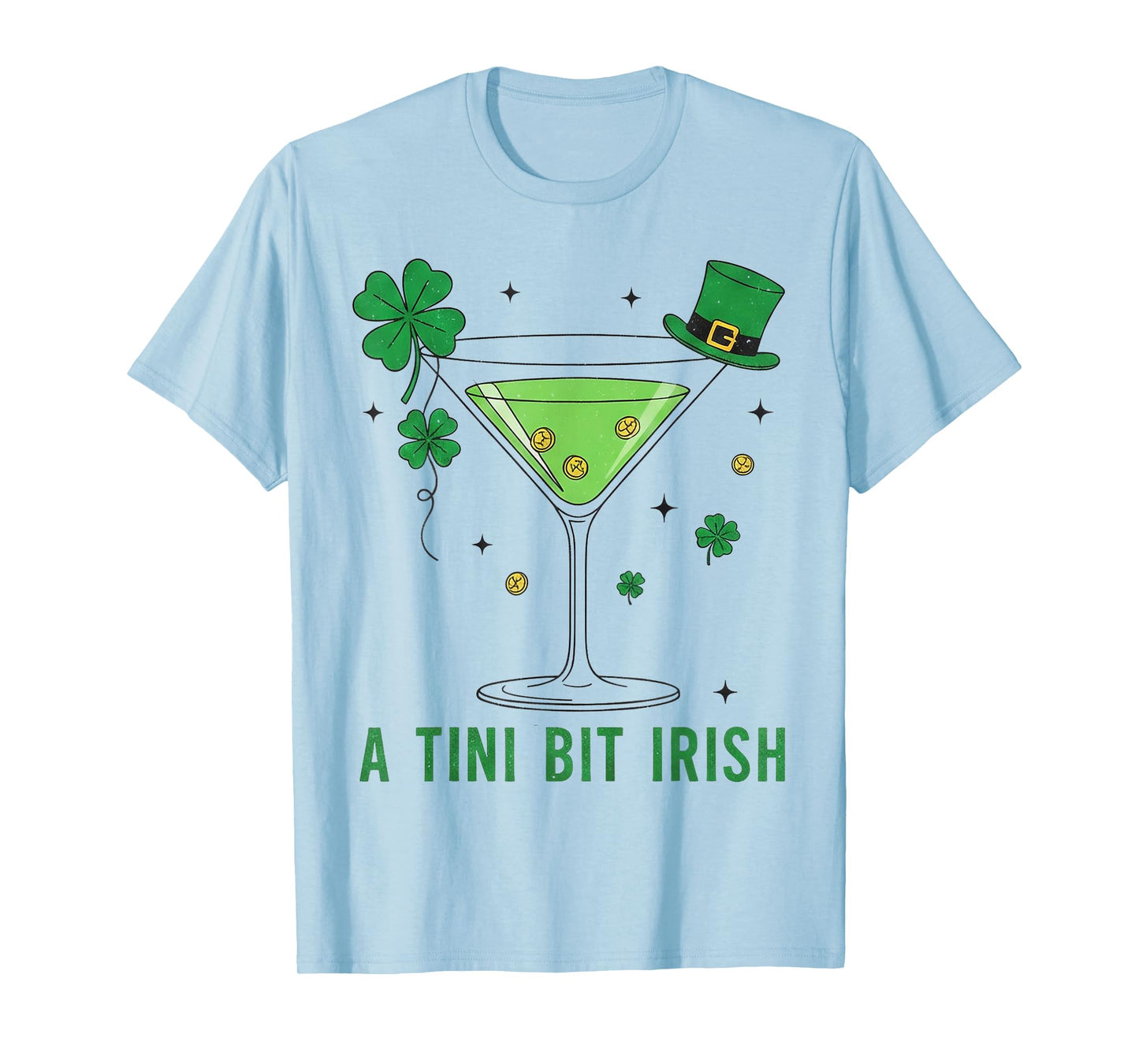 Cute St Patricks Day Cocktail A Tini Bit Irish St Pattys Day T-Shirt