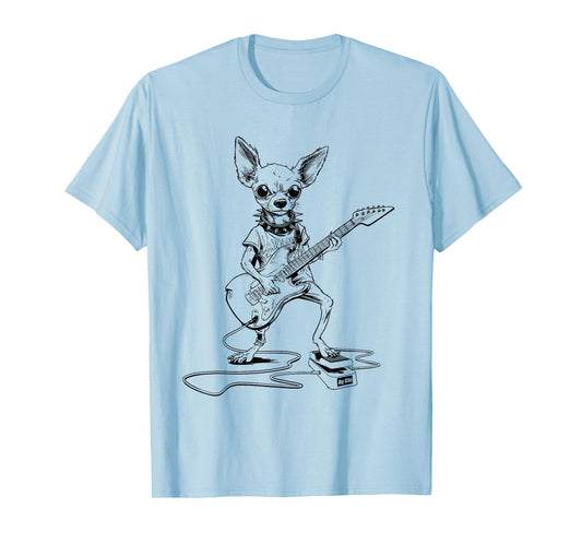 Ay Chi Wah Wah Funny Chihuahua Dog Lover Guitar Apparel T-Shirt