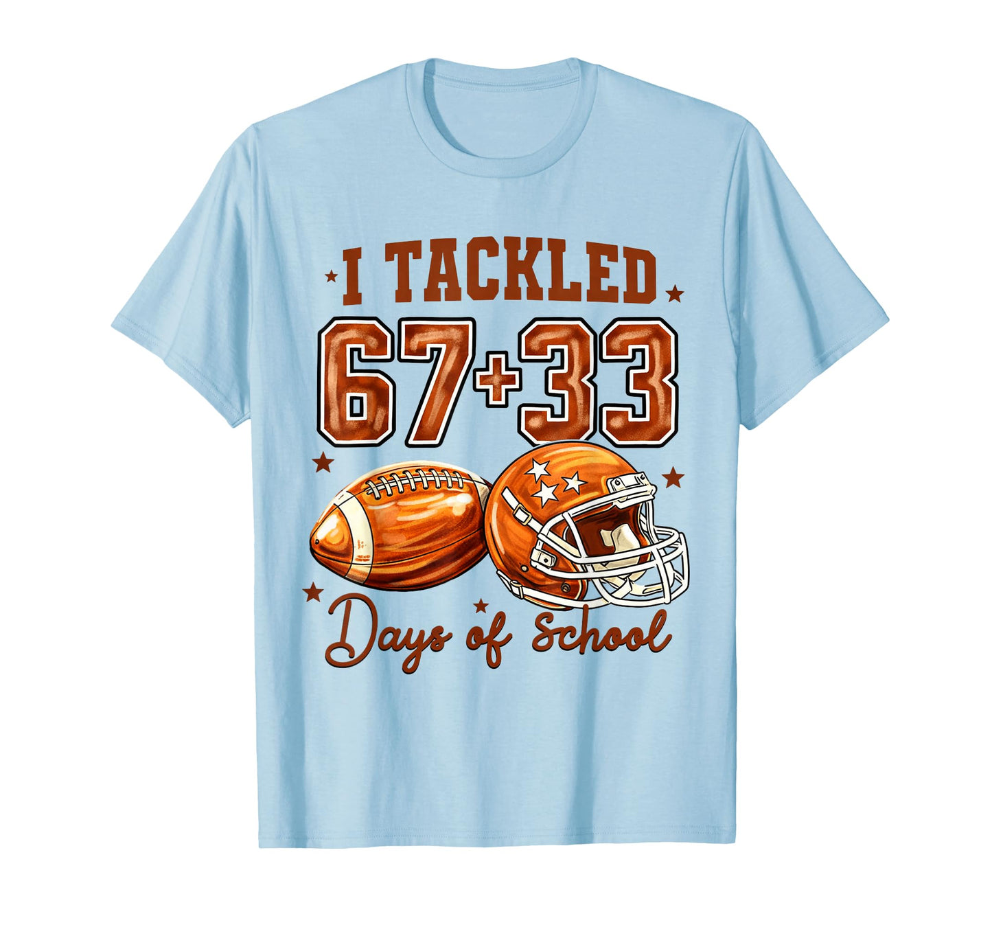 I Tackled 100 Days of School Football 67+33 Days Boys T-Shirt