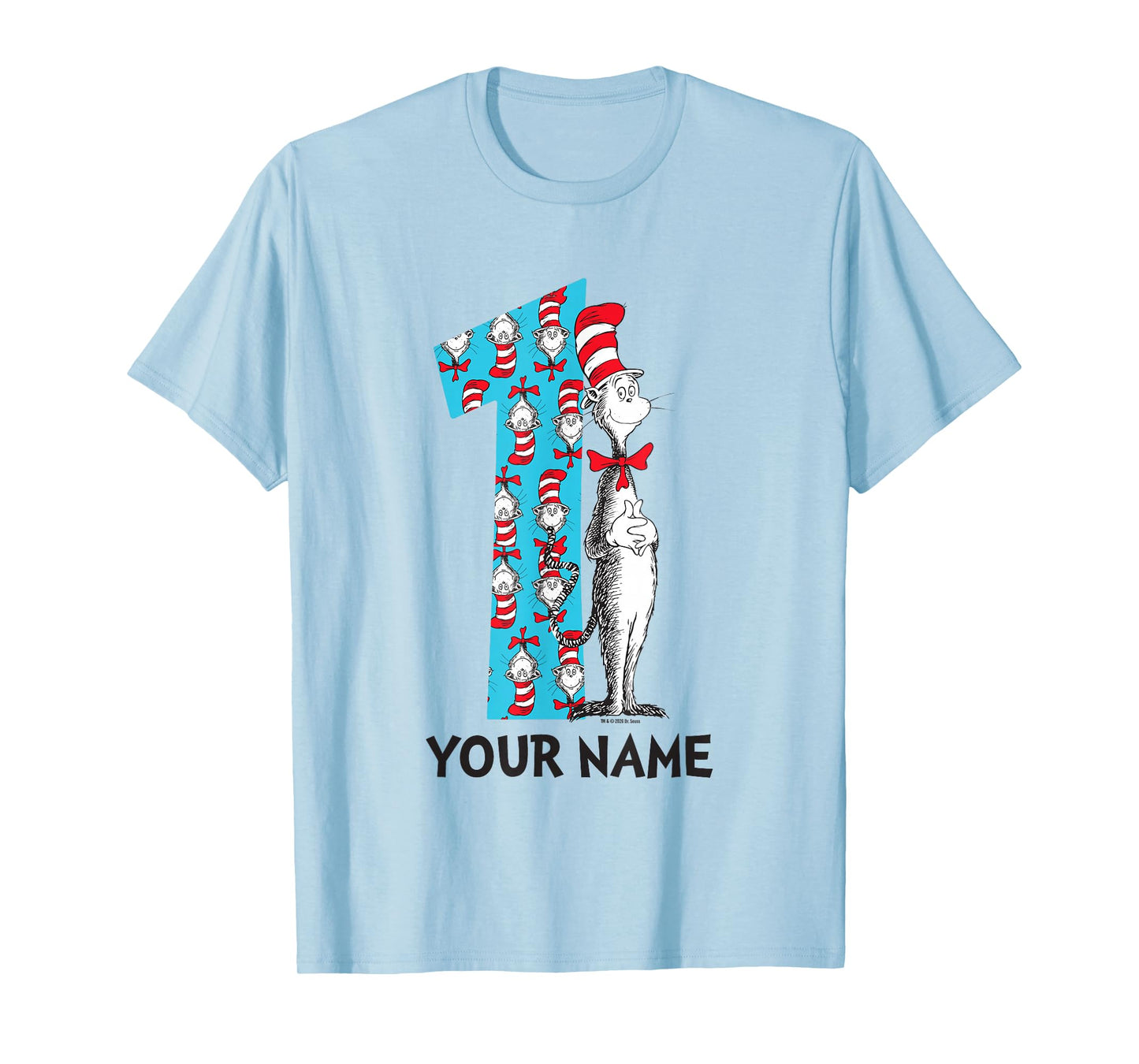 Cat in The Hat Customizable Name 1st Birthday Celebration