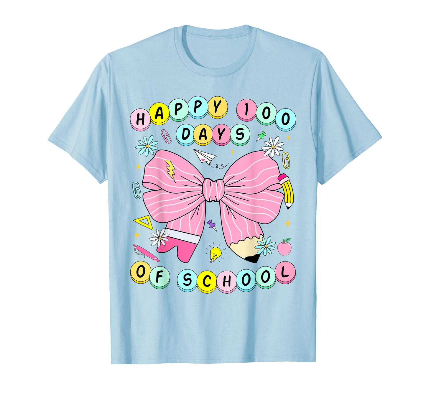 Happy 100 Days of School Girls Coquette 100th Day of School T-Shirt