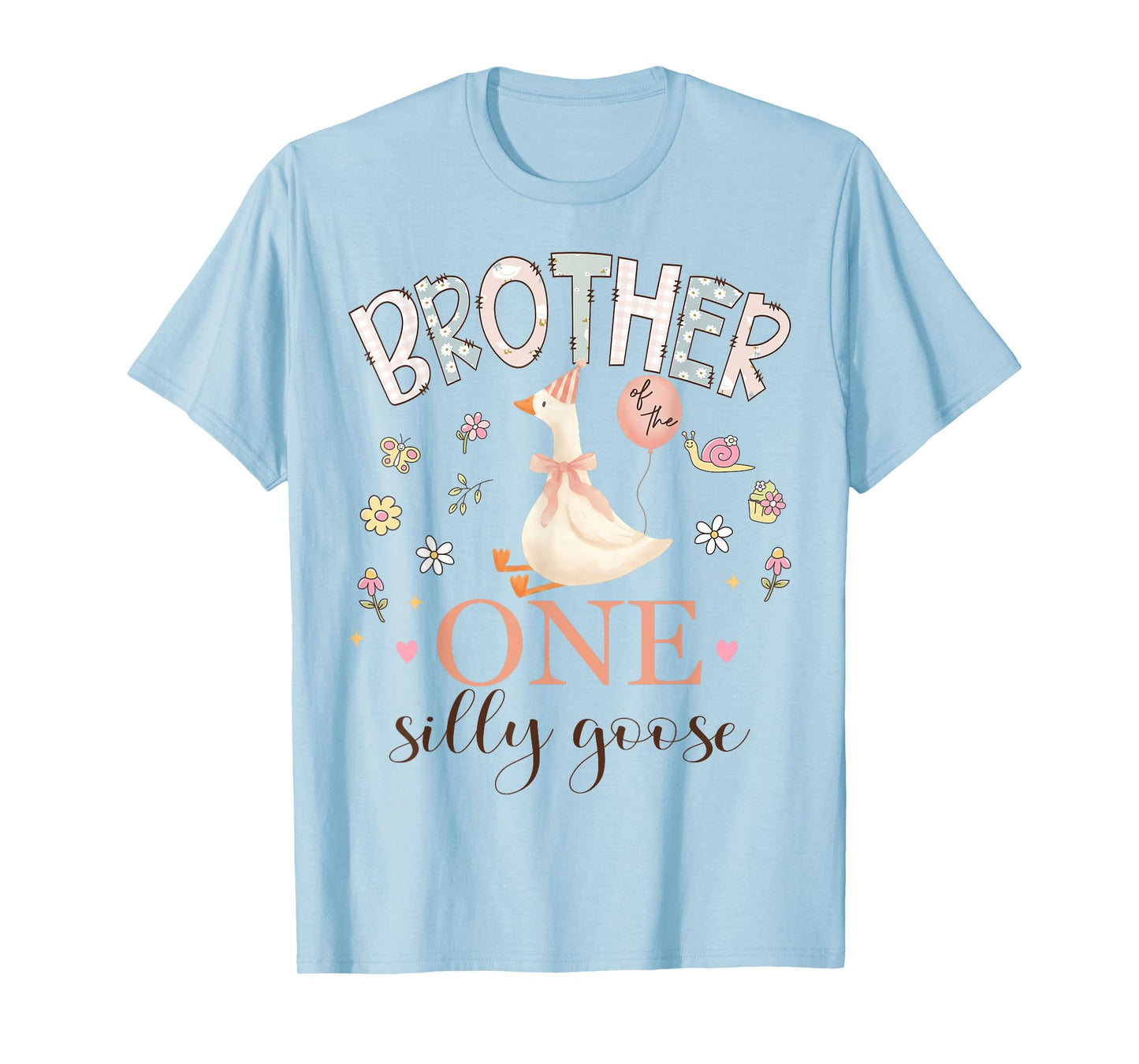 Brother of The One Silly Goose 1st Birthday Girl Matching T-Shirt